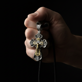 Two-Sided Devotional Cross - Jesus & Mary in 925 Silver - Wearable Faith