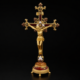 Hand-Painted Metal Jesus Christ Crucifix: Sacred Home Decor