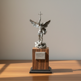The size is only 153mm. Archangel Michael Statue: A Resin Symbol of Divine Protection & Spiritual Strength