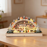 Wooden Christmas LED Village Bridge Light – A Cozy Winter Wonderland in Your Home