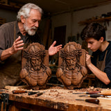 Bgcopper October Release | Beech Wood Sculpture of Jesus with Crown of Thorns — A Reminder of Love for Christmas