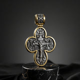 Handcrafted Double-Sided Redemption: Archangel Michael Guardian Cross Pendant