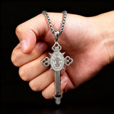 St. Benedict Exorcism Cross Necklace - Bless you and your family