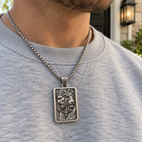 S925 Sterling Silver Jesus & Lion Cross Pendant Necklace – Christian Faith Jewelry for Men