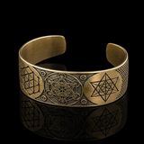 Handcrafted Metatron’s Cube Sacred Geometry Bracelet – S925 Sterling Silver / Copper