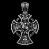 S925 Sliver Passion of Christ and St. George Silver Pendant