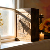 Handcrafted Beechwood Tree of Life Urn — A Testament to Eternal Life in Christ 🌿✞