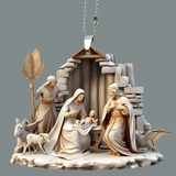 7 Styles Nativity Scene Acrylic Pendants | Christian Christmas Decor for Car Rearview Mirror, Backpack & More