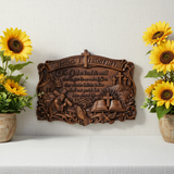 "Jesus, I Trust in You" - Handcrafted Solid Wood Religious Plaque with John 3:16 Eternal Promise