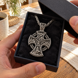S925 Sterling Silver Double-Sided Crucifix & St. Michael Pendant Necklace