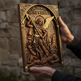 Hand-Carved Archangel Saint Michael Wood Wall Plaque | Catholic Home Decor | Christian Wall Art