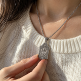 S925 Sterling Silver Sacred Heart of Jesus Pendant Necklace – Christian Faith Religious Jewelry