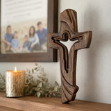 Jesus Ascends the Cross Wood Carving