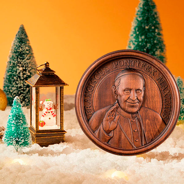 Pope Francis Wooden Wall Hanging Decorative Souvenir