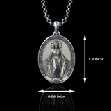 New Titanium Steel Miracle Medal Necklace