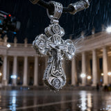 Two-Sided Devotional Cross - Jesus & Mary in 925 Silver - Wearable Faith