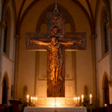 Bgcopper Holy Trinity Crucifix Wood Decor
