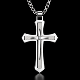 Modern Two-Tone Cross Necklace – A Bold Daily Reminder of Faith