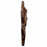 Jesus Christ Wood Carving: Crown of Thorns and Cruciform Halo | Sacred Home Blessing