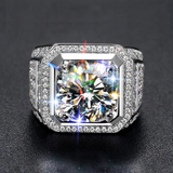 One Carat Super Luxury Moissanite Diamonds Men's Ring