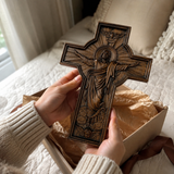 The Ascension Cross - Hand-Carved Jesus Crucifix with Holy Spirit Dove