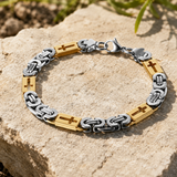 Minimalist Hollow Cross Interlocking Link Stainless Steel Bracelet