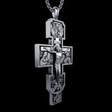 S925K Silver Orthodox Crucifixion Necklace