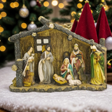 Manger Nativity Scene Resin Ornament