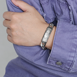 Hand-Hammered Textured Curb Chain Bracelet