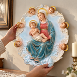 Virgin Mary & Baby Jesus with Angels Religious Decor