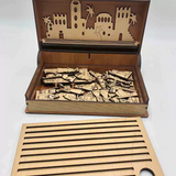 Crucifixion Scene Easter Wooden Book Gift