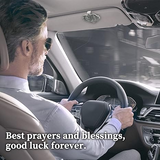 St. Christopher's Virgin Mary bless us with a safe journey car visor clips