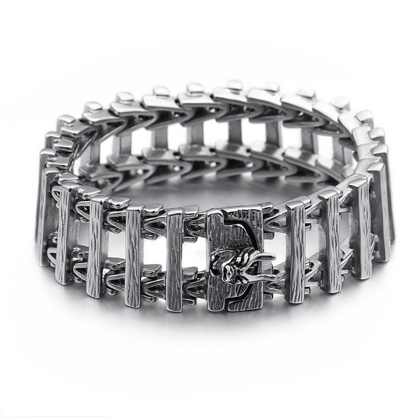Dragon bone titanium steel creative skeleton dragon head wolf head stainless steel bracelet bracelet