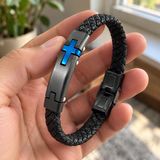 Walk by Faith – Men’s Braided Christian Cross Bracelet | A Meaningful Gift of Faith