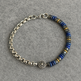 Boho Natural Stone Compass Beaded Bracelet