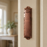 Vintage Doorpost Scripture Case with Deuteronomy 6:4–9 Scroll – Alloy Home Blessing Plaque