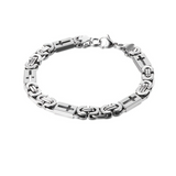 Minimalist Hollow Cross Interlocking Link Stainless Steel Bracelet