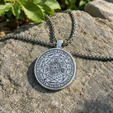 Vintage Titanium Seven Archangel's Seal Pendant - Amulet against evil eyes, curses, spells
