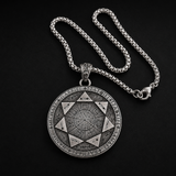 Seal of the Seven Angels Round Necklace Amulet