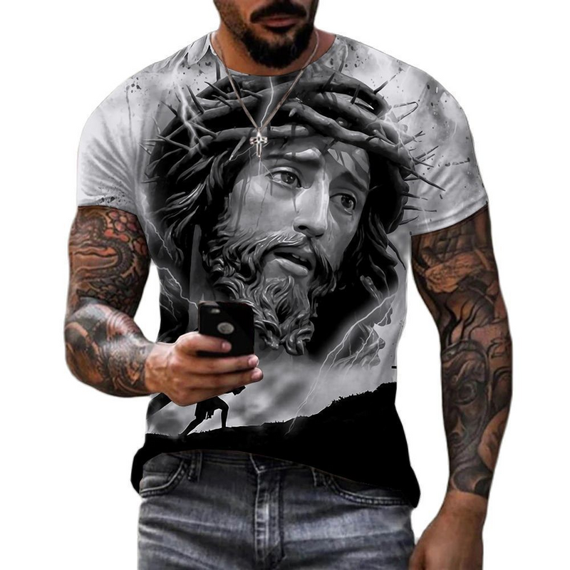 Fashionable and beautiful religious Christ Jesus 3D print clothing