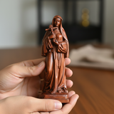 Saints Teresa Round Wooden Art Jewelry