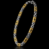 Men’s Christian Cross Link Necklace & Bracelet – 316L Titanium Steel Faith Jewelry