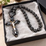 Walk in Faith, Carry His Love – Sacred Crucifix Rosary Necklace, a Timeless Symbol of Jesus’ Protection, Hope & Blessings