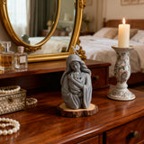 Virgin Mary holding the infant Jesus craft candle