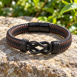Men’s Infinity Knot Braided Bracelet – 21cm | Symbol of Loyalty & Enduring Connection