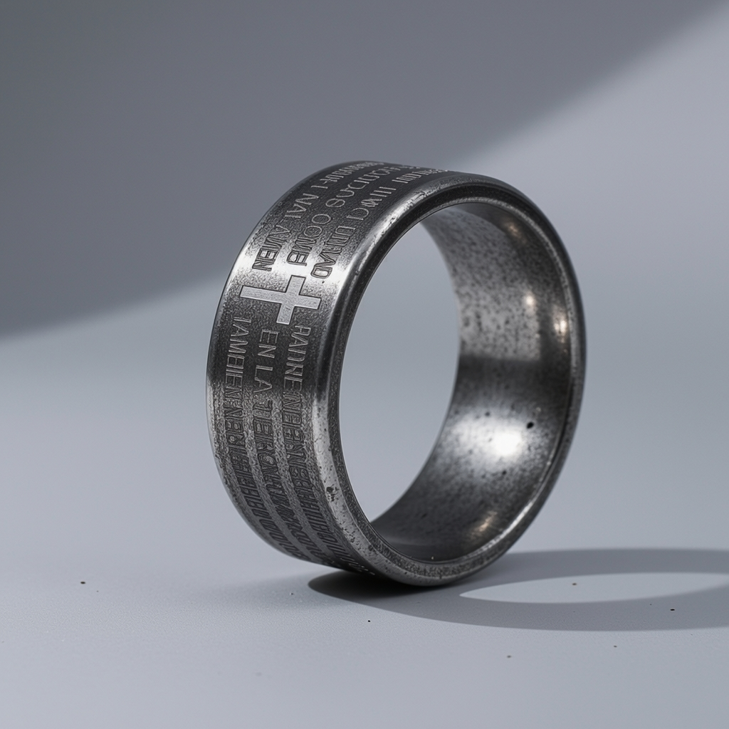 Scripture Faith Ring Stainless Steel Scripture Cross Rings: Faith, an Eternal Psalm Engraved ...