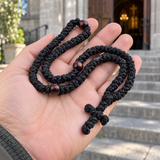 Handmade 100-Knot Christian Prayer Rope with Wooden Beads – Prayer & Daily Devotion