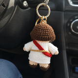 Handmade Crochet Jesus Keychain