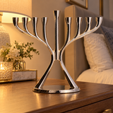 Light of Faith – Elegant 9-Branch Hanukkah Menorah | A Symbol of Hope, Blessings & Timeless Tradition