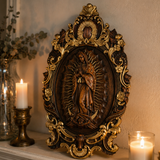 A Handcrafted Sanctuary: Our Lady of Guadalupe Wood Carving